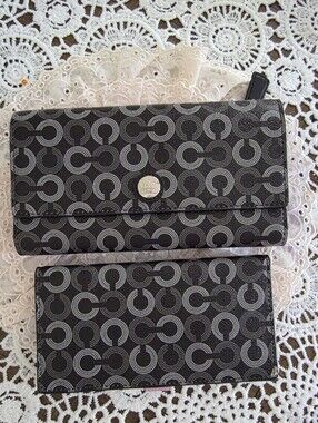 Coach Signature C Wallet with Pull Out Checkbook Cover